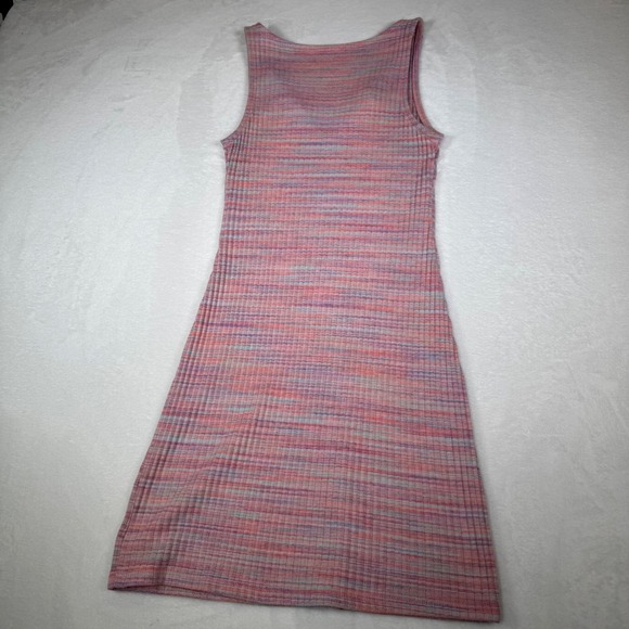 American Eagle Multicolored Striped Ribbed V Neck Tank Dress S - Picture 3 of 8